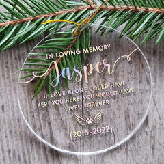 Personalized Acrylic In Loving Memory Pet Ornament
