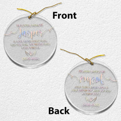 Personalized Acrylic In Loving Memory Pet Ornament