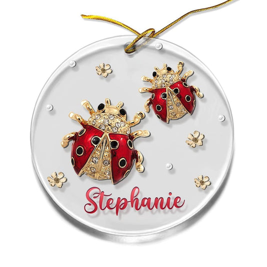 Personalized Acrylic Ladybugs Ornament Jewelry Drawing