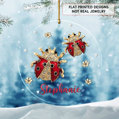 Personalized Acrylic Ladybugs Ornament Jewelry Drawing