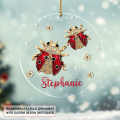 Personalized Acrylic Ladybugs Ornament Jewelry Drawing