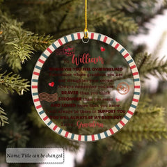 Personalized Acrylic Letter From Grandma Ornament