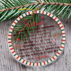 Personalized Acrylic Letter From Grandma Ornament