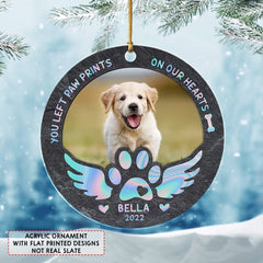 Personalized Acrylic Memorial Dog Ornament Stone Style Gift