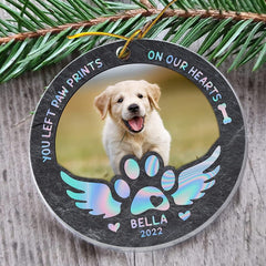 Personalized Acrylic Memorial Dog Ornament Stone Style Gift