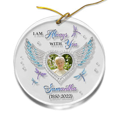 Personalized Acrylic Memorial Ornament Angel Wings Jewelry