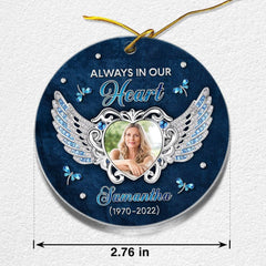 Personalized Acrylic Memorial Ornament Angel Wings