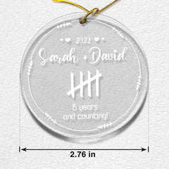 Personalized Acrylic Ornament Anniversary Married Gift
