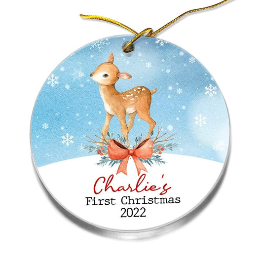 Personalized Acrylic Ornament Baby's First Christmas Gift