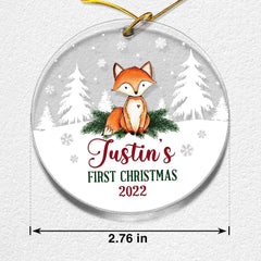 Personalized Acrylic Ornament Baby's First Christmas