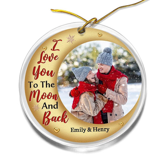 Personalized Acrylic Ornament Couple To The Moon And Back