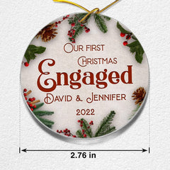 Personalized Acrylic Ornament First Xmas Engaged