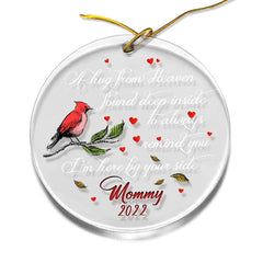Personalized Acrylic Ornament Memorial Mommy A Hug From Heaven