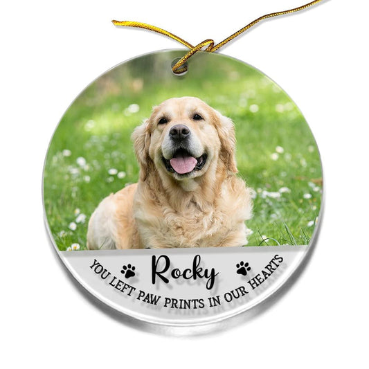 Personalized Acrylic Ornament Puppy Memorial Christmas