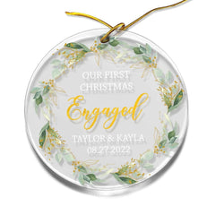 Personalized Acrylic Ornament Wedding Engagement Christmas