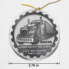 Personalized Acrylic Truck Driver Ornament