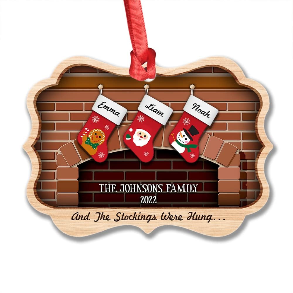 Personalized Aluminum Christmas Stockings Ornament Gift