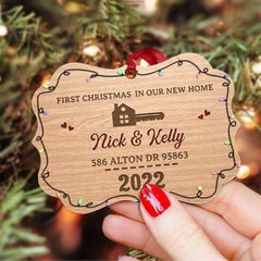 Personalized Aluminum Couple New Home Ornament First Xmas