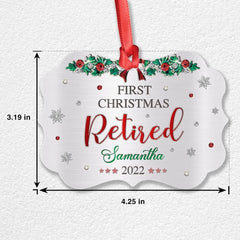 Personalized Aluminum First Xmas Retired Ornament Jewelry