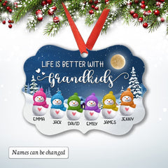 Personalized Aluminum Grandkid Ornament Christmas Gift