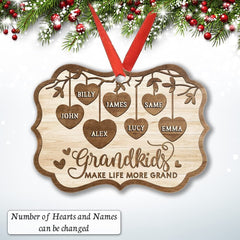 Personalized Aluminum Grandparents & Grandkids Ornament