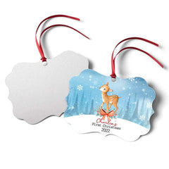 Personalized Aluminum Ornament Baby's First Christmas Gift
