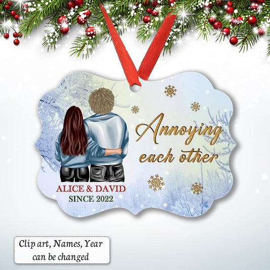 Personalized Annoying Couple Custom Ornament Youth Gift