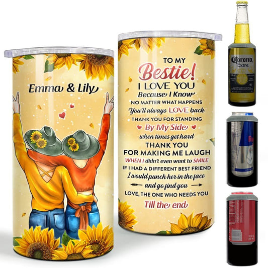 Personalized Best Friend Can Cooler To Bestie Sunflower I Love You