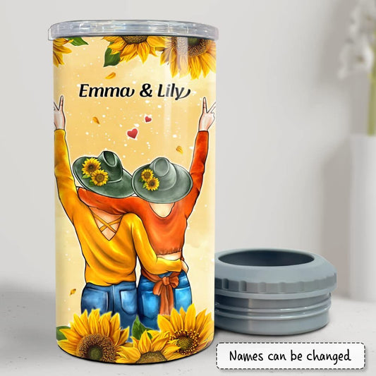Personalized Best Friend Can Cooler To Bestie Sunflower I Love You