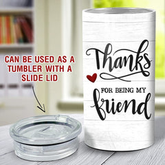 Personalized Best Friend Definition Gift Can Cooler Wooden Style