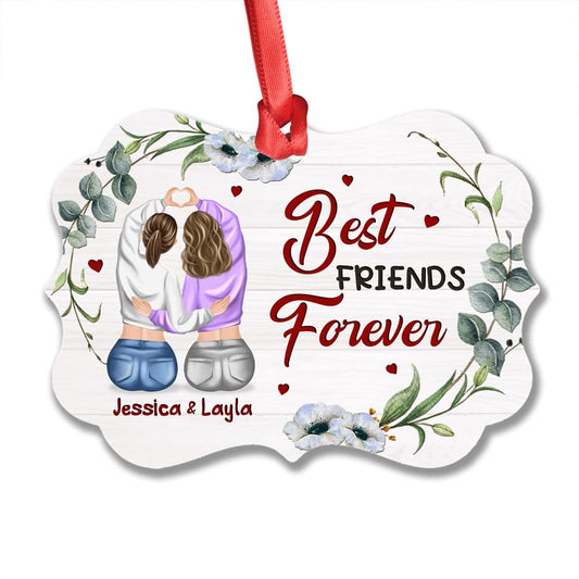 Personalized Best Friend Forever Ornament Aluminum Gift