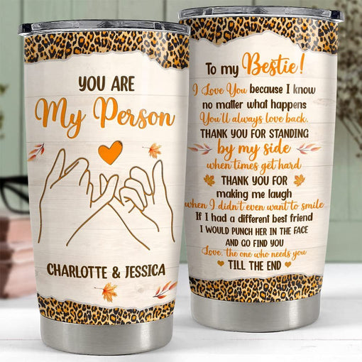 Personalized Best Friend Tumbler Bestie Fall Gifts Bookworm Girl Women