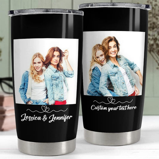 Personalized Best Friends Tumbler Custom Photo For Dog Lover Animal