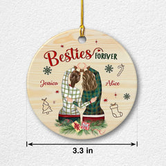 Personalized Besties Forever Ornament Ceramic Lover Gift