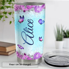 Personalized Bible Faith Tumbler Butterfly Inspiration Gift For Girl