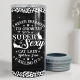 Personalized Black Cat Can Cooler Cat Lady Best Gift For Girl