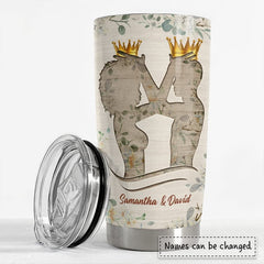 Personalized Black Couple Tumbler King And Queen Tumblers For Lover