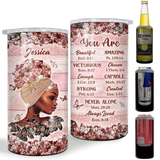 Personalized Black Queen Can Cooler Faith Bible You Are Beautiful