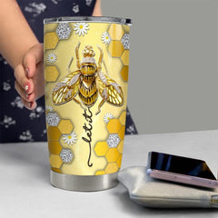 Personalized Bumble Bee Tumbler Jewelry Style Flower For Animal Lover