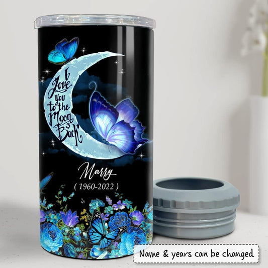 Personalized Butterfly Can Cooler Memorial Mom Gift In Loving Memory