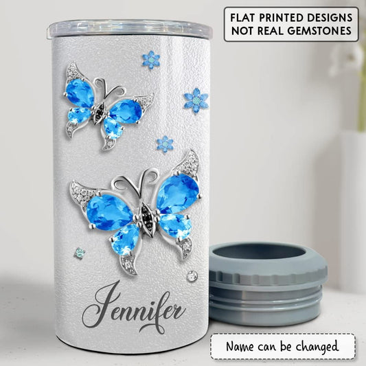 Personalized Butterfly Can Cooler This Lady Is One Awesome Mom For Mom