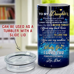 Personalized Butterfly Can Cooler To Daughter From Dad To The Moon