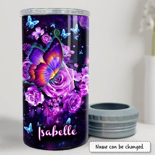 Personalized Butterfly Can Cooler Wonderful Thing Motivational Quote