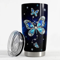Personalized Butterfly Cup Jewelry Style Galaxy Background Animal Pet