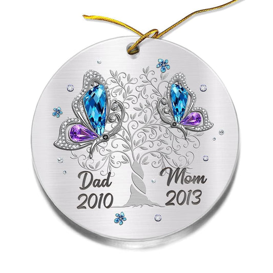 Personalized Butterfly Memorial Ornament Jewelry Style