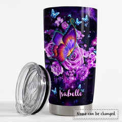 Personalized Butterfly Stainless Steel Tumbler For Animal Lover
