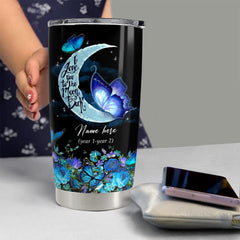 Personalized Butterfly Tumbler Memorial Best Gift For Friend Sister