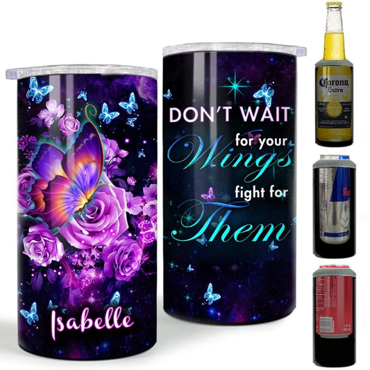 Personalized Can Cooler Don't Wait For Your Wings Inspiration Gift