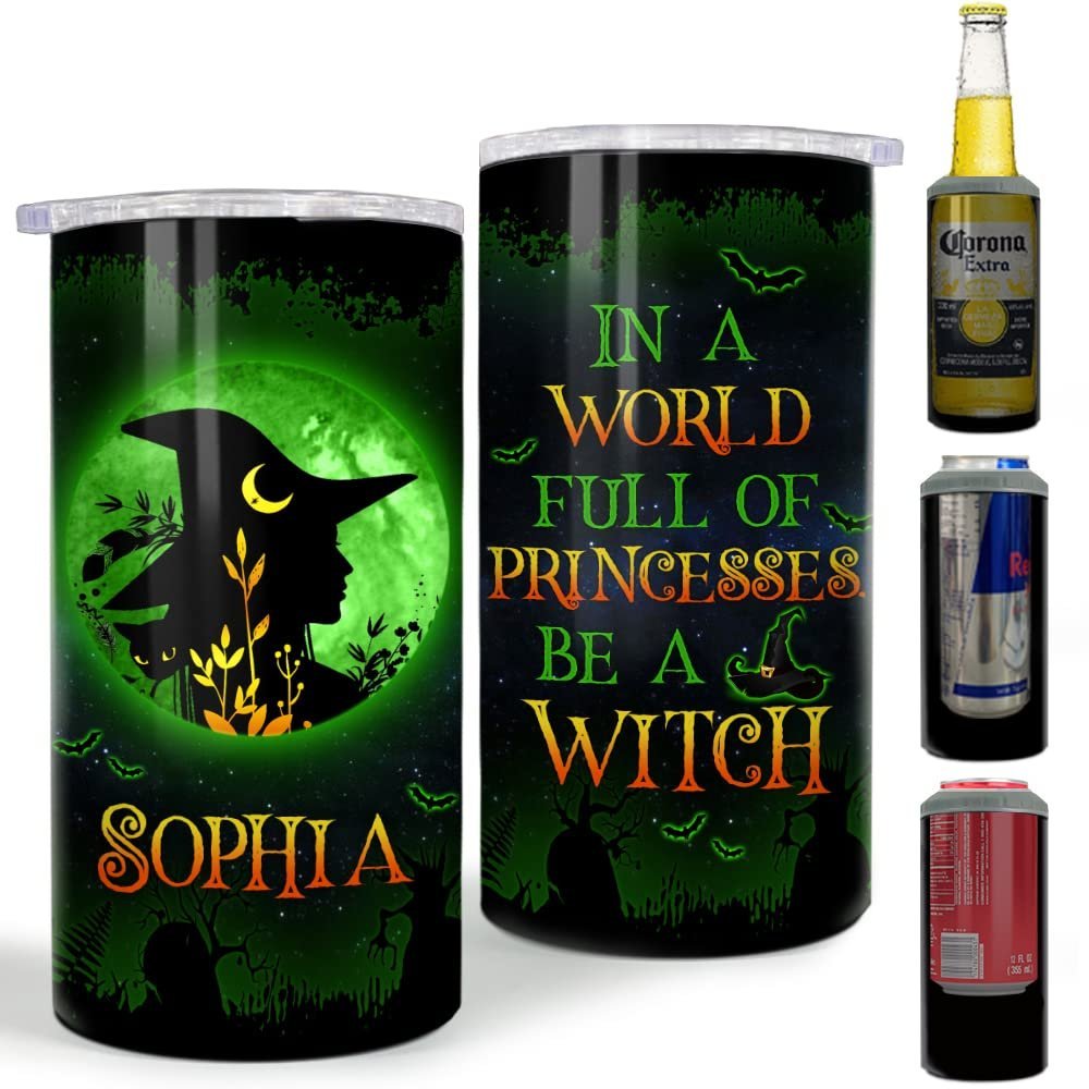 Personalized Can Cooler Halloween Be A Witch Gift For Witches Women