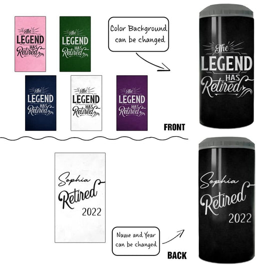 Personalized Can Cooler The Legend Has Retired Gift For Coworker